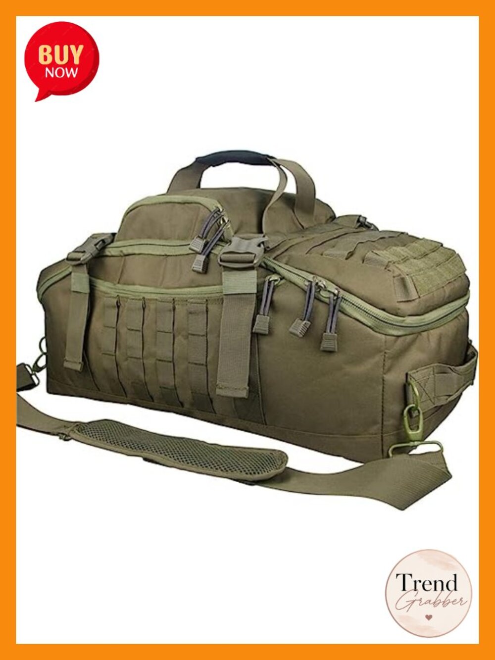 3-in-1 Military Backpack Travel Duffel 85L Nylon Weekender Gym Bag